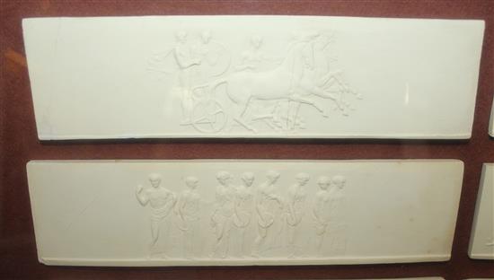 John Henning (Scottish, 1771-1851). A collection of forty relief carved plaster plaques,